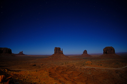 Monument Valley under the stars