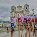 Stilt walkers, Oaxaca