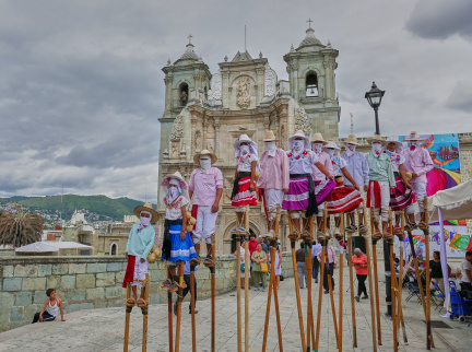 Stilt walkers, Oaxaca